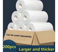 200/100/50 pezzi Panni da cucina riutilizzabili - Durevoli, antiaderenti, facili da pulire, adatti a tutte le esigenze domestiche, resistenti agli strappi, per uso bagnato e asciutto, panni assorbenti