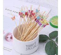 200/100/50 pezzi Stuzzicadenti cocktail in bambù colorati a forma di farfalla - eleganti spiedini monouso per frutta, adatti per feste, vacanze e decorazioni per la tavola in vari colori, forniture sc