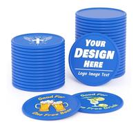 200-1000 fiches da poker in plastica personalizzate, chip gettoni per bevande Stampa a colori su entrambi i lati personalizzata con testo immagine logo, gettoni personalizzati per bar, feste