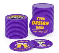 200-1000 fiches da poker in plastica personalizzate, gettoni per bevande, stampa a colori su entrambi i lati personalizzata con testo dell'immagine del logo, gettoni personalizzati per bar, feste