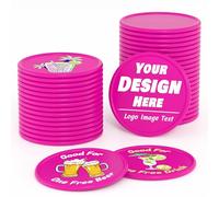 200-1000 fiches da poker in plastica personalizzate, gettoni per bevande, stampa a colori su entrambi i lati personalizzata con testo dell'immagine del logo, gettoni personalizzati per bar, feste