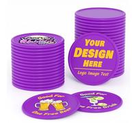 200-1000 fiches da poker in plastica personalizzate, gettoni per bevande, stampa a colori su entrambi i lati personalizzata con testo dell'immagine del logo, gettoni personalizzati per bar, feste