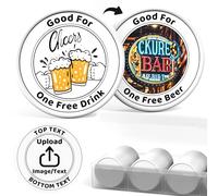 200-1000 Gettoni da Poker Personalizzati in Plastica, Gettoni per Bevande con Logo, Immagine e Testo Personalizzati, Stampa a Colori Completa su Due Lati, Gettoni Personalizzati per Bar, Feste