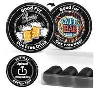 200-1000 Gettoni da Poker Personalizzati in Plastica, Gettoni per Bevande con Logo, Immagine e Testo Personalizzati, Stampa a Colori Completa su Entrambi i Lati, Gettoni Personalizzati per Bar, Feste