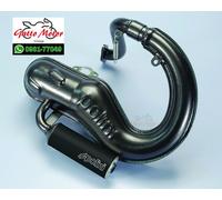 200.2025/S MARMITTA SCARICO POLINI VESPA 125 PRIMAVERA ET3 CORSA LUNGA SIL NERO