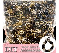 200/400/800/1000 pezzi Elastici per capelli colorati per bambini, legami per capelli morbidi ed elastici per ragazze, accessori per capelli carini per bambine. Fai da te, adatti per decorazione quotid