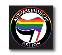 200 adesivi con azione antifascista, arcobaleno 161