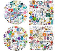 200 adesivi di scienze naturali per esperimenti di fisica, biologia, chimica, in vinile, impermeabili, per studenti, laboratori, per laptop, borraccia, telefono, notebook, skateboard