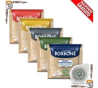 200 ASSAGGIO MIX CIALDE BORBONE FILTROCARTA ESE44 ROSSA BLU NERA ORO DEK gratis