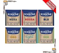 200 ASSAGGIO MIX CIALDE BORBONE FILTROCARTA ESE44 ROSSA BLU NERA ORO GRATIS