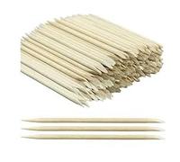 200 bastoncini in legno arancione per cuticole su due lati, in legno d'arancio, per manicure e pedicure (4,5 pollici)