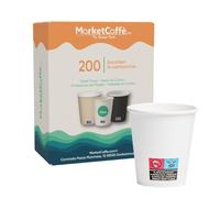 200 Bicchierini da Caffè in Cartoncino 75ml [Bianco] - Ideali per Caffè Espresso e Bevande Calde, Perfetti per Uso Domestico e Ufficio - Design Elegante e Resistente, Eco-Friendly e Riciclabili