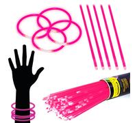 200 BRACCIALI ROSA PINK LUMINOSI FLUORESCENTI STARLIGHT BRACCIALETTI FLUO COLORE