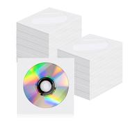 200 Buste di Carta Bianca per CD e DVD, con Finestra e Chiusura A Patta. Y5H9