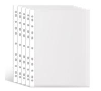 200 Buste Trasparenti A4 11 Fori per Raccoglitori 2/3/4 Anelli, Cartelline in PP Impermeabile Formato DINA4 (20-30 Fogli), Buste Perforate con Apertura Superiore per Scuola Ufficio Casa