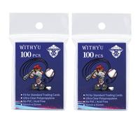 200 bustine morbide per carte collezionabili, con caricamento dall'alto, per carte standard da 2,5"""" x 3,5"""", ultra trasparenti, per carte da gio