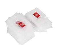 200 bustine per infusore da tè, 7x6 cm / 2,8x2,4 pollici Infusore da tè vuoto trasparente in nylon Filtro per foglie di tè Filtri con spago per foglie di tè e caffè