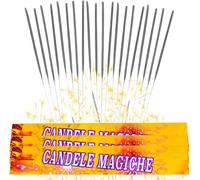 200 Candeline Magiche 35 cm Scintille Luminose - Kit 20 Confezioni da 10 di Bastoncini Scintillanti - Perfette per Matrimonio, Compleanno, Capodanno, Feste All'aperto e Party - Cat. 1