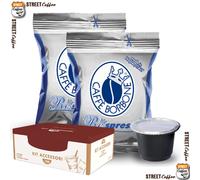 200 Capsule Borbone Respresso Miscela Blu compatibili Nespresso e Kit accessori