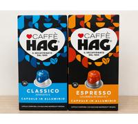 200 Capsule Caffè Nespresso Alluminio 100 Hag Classico + 100 Hag Colombia
