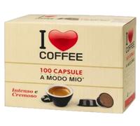 200 Capsule I LOVE COFFEE Miscela Rossa Intenso e Cremoso come al Bar A Modo Mio