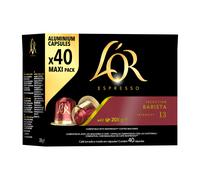 200 Capsule in Alluminio L'OR BARISTA compatibili Nespresso Intensità 13 LOR