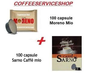 200 CAPSULE MISTE A MODO MIO : 100 MORENO MIO + 100 SARNO CAFFE' MIO