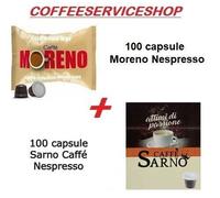 200 CAPSULE NESPRESSO : 100 MORENO NESPRESSO + 100 SARNO CAFFE'
