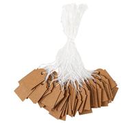 200 cartellini piccoli per prezzi, gioielli, etichette per prezzi, con cordino, piccole etichette regalo, etichette per prezzi, espositori, gioielli, abbigliamento (marrone)