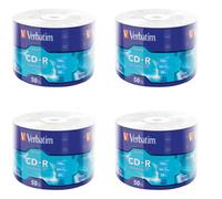 200 CD-R 4 X 50 Pezzi Verbatim 80 MIN 100 % Vuoti 52 X 700 MB 43787