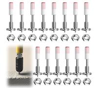 200 chiodi per pistole per unghie con 200 dadi M8, pistola per unghie in acciaio 7,3 mm, chiodi in acciaio manuali rotondi, per pistola a chiodo, dispositivo di tiro dei bulloni, per pareti in cemento