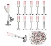 200 chiodi rotondi manuali for pistola sparachiodi for calcestruzzo, kit di strumenti di fissaggio a parete con chiodi in acciaio multiuso da 7,3 mm, accessori(42mm)