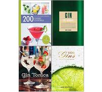 200 Classic cocktails [paperback], gin the manual, gin tonica, 101 gins to try before you die 4 books collection set