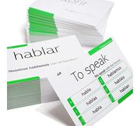 200 Coniugazione dei verbi spagnoli Presente Indicativo Flash Cards - Esempi completi in spagnolo e inglese