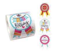 200 Conteggi Decalcomanie Compleanno Rotolo Adesivi Felici Tenuta Irregolari Rotolo Autoadesivi Impermeabili Da 2 6 X 3 7 Pollici