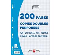 200 Cop Doub Perf A4 Seyès 90 g - Cartella per la scuola