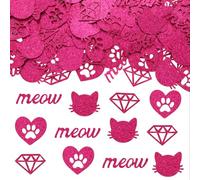 200 coriandoli a tema gatto per addio al nubilato - Decorazioni Last Meow Before The Vow, coriandoli per addio al nubilato, decorazioni da tavolo, forniture per feste a tema gatto miao
