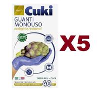 200 CUKI GUANTI MONOUSO ECOLOGICI E RESISTENTI TAGLIA M/L 7/9 SENZA POLVERE