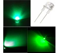 200 diodi led 8 mm verde STRAW HAT alta luminosità 170° + 200 RESISTENZE