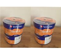 200 DVD -R VERBATIM VERGINI 4,7 G SHRINK REGALO CAMPANA DA 50 + 100 BUSTE