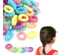 200 elastici per capelli per bambini, 2 cm, per coda di cavallo senza cuciture, elastici per capelli per bambine, piccoli elastici per bambini, mini fasce per capelli multicolore per ragazze (colore