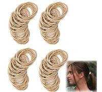 200 elastici per capelli, sottili da 2 mm, senza cuciture, per capelli fini, resistenti, piccoli, senza metallo, elastici delicati senza danni, non si strappano, per donne, ragazze e bambini (beige)