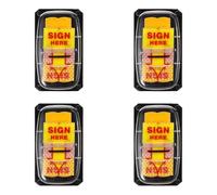 200 etichette adesive con scritta "Sign here", per appunti, segnalibri, note, frecce, etichette adesive per documenti di ufficio, scuola, quaderni, pagine e articoli notarili