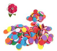 200 feltrini multicolore - Cerchi in feltro, 40 mm, ispessiti, altamente assorbenti, per fai da te, decorazione, cucito, decorazioni da tavolo per matrimoni (colore casuale)