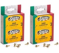 200 Fermacampioni Leone Dell'Era N°3 - mm 16 - Blister di cartone da 2 scatole (Confezione da 2)