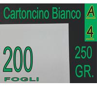 200 FF A4 250 GR RISMA CARTONCINO BIGLIETTI VISITA - DVD X LASER -INKJET