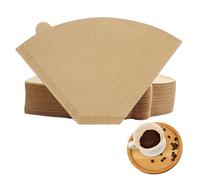 200 filtri per caffè a cono #4 da 8 a 12 tazze, filtri da caffè usa e getta naturali non sbiancati, compatibili con macchine da caffè a goccia e versatori.