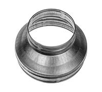 200 fino a 160 mm Riduttore di condotta, riduttore circolare, aumento del tubo, riduttore in acciaio zincato (scarico, deflusso e aerazione), raccordo di riduzione