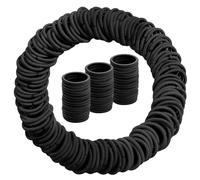 200 fiocchi per capelli per neonati e bambini, elastici multicolori, senza pieghe, piccoli supporti per coda di cavallo per ragazzi e ragazze, colore nero