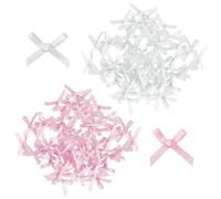 200 fiocchi regalo, fiocchi a nastro, fiocchi rosa, nastri fatti a mano, mini fiocchi, accessori decorativi (rosa, bianco)